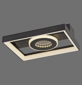 Candeeiro de Teto Design Preto c/ LED Dimmer e Comando - Traforo