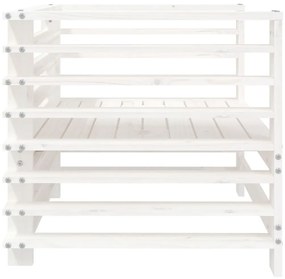 Cadeiras de jardim 2 pcs madeira de pinho maciça branco