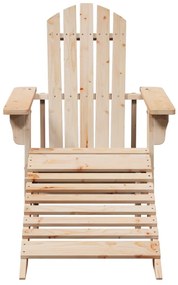 Cadeira adirondack com otomana madeira de abeto maciça