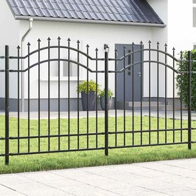 vidaXL Cerca para Jardim Cinzeto 165 cm Aço com Revestimento em Pó