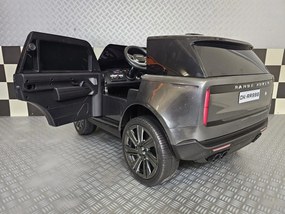 Carro elétrico para crianças RANGE ROVER VOGUE 24V, 2 Lugares, Pneus Borracha, Assento pele, Luzes Cinzento