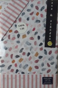 Jogo de lençóis 100% algodão - BERLIM da Casa&Algodão: cama 200cm - 1 sábana encimera 280 x 290 cm + 1 bajera ajustable 200 x 200 + 30 cm + 2 funda almohada 50x70 cm