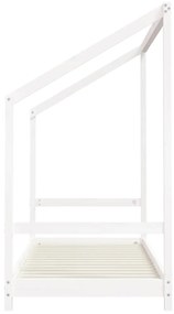 Estrutura de cama infantil 80x200 cm pinho maciço branco