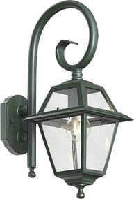 Lanterna de parede exterior clássica verde escura IP44 - Berta