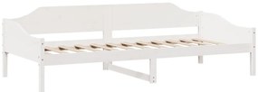 Cama sem colchão 90x200 cm madeira de pinho maciça branco