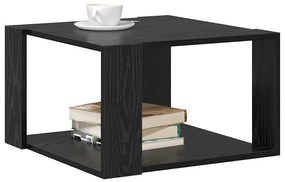 Mesa de Café Carvalho Preto 51,5x51,5x30 cm Madeira de Engenharia