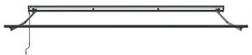 Toldo Retrátil Antracite e Branco 400x300 cm Poliéster e Metal