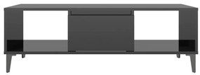 Mesa de centro derivados de madeira preto brilhante