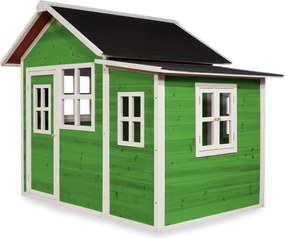 Casa de brincar infantil exterior para crianças Loft 150 em madeira - Verde