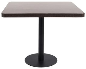 Mesa bistrô 80x80 cm MDF castanho-escuro