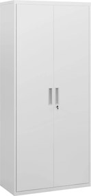 HOMCOM Armário para Arquivos de 5 Níveis com Chaves Prateleiras Ajustáveis Armário de Arquivos Metálico 80x40x180 cm Branco | Aosom Portugal