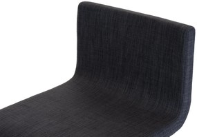 Banco de bar Limon em tecido e com estrutura preta 41 x 80-103 x 46 cm Cinzento escuro