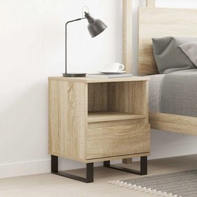 vidaXL Mesa de cabeceira 40x35x50 cm derivados madeira carvalho sonoma