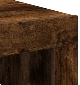 Mesa de centro 100x100x35 cm derivados madeira carvalho fumado