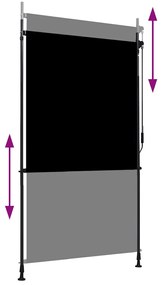 Estore de rolo para exterior 120x270 cm antracite