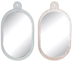 Espelho de Parede Dkd Home Decor Metal Cristal (2 Pcs) (22 X 1.5 X 40 cm)