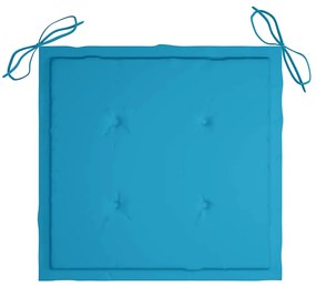 Cadeiras de jardim dobráveis c/ almofadões 2 pcs bambu