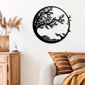 Acessório Decorativo de Parede em Metal Model-135 – Preto – 68 x 1,5 x