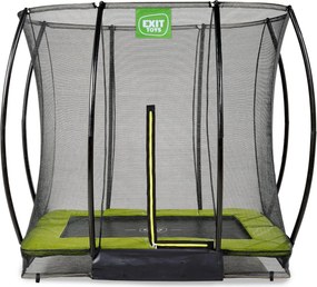 Trampolim retangular de solo Silhouette 153 x 214 cm com rede de segurança - verde