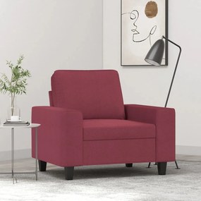 Poltrona 60 cm tecido vermelho tinto