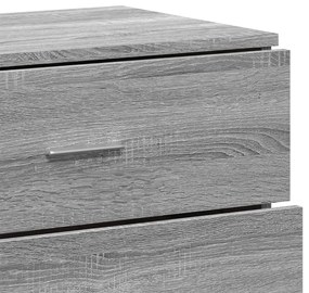Aparadores 2 pcs 60x39x80 cm derivados madeira cinzento sonoma