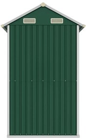Abrigo de jardim 192x152,5x237 cm aço galvanizado verde