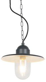 Candeeiro de suspensão rústico para exterior cinzento escuro IP44 - Kansas grafite Industrial