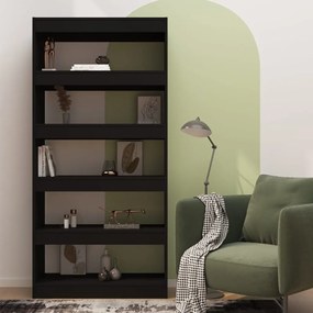 Estante/divisória 80x30x166 cm derivados de madeira preto