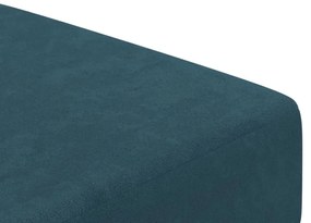 Sofá-cama de 2 lugares veludo azul