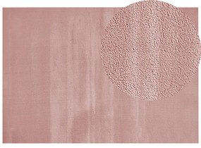 Tapete em pele sintética de coelho rosa 160 x 230 cm MIRPUR Beliani