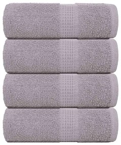 Toalhas de bidé 4 pcs 30x50 cm 360 gsm 100% algodão cinzento