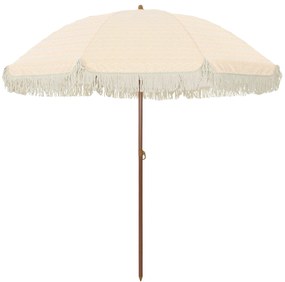vidaXL Parasol de Praia Amarelo e Branco 205 x 205 x 210 cm
