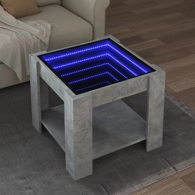Mesa de centro c/ LEDs 53x53x45 derivados de madeira