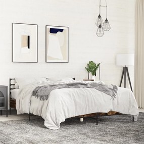 vidaXL Estrutura de cama 160x200 cm derivados madeira/metal