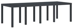 Mesa de Jardim Antracite vidaXL 250x100x73 cm Poly Rattan