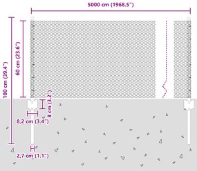 Poste de Cerca 11 pcs U-Channel Cinza 60 cm Aço