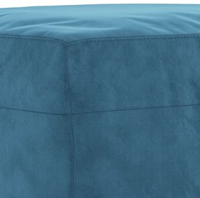 3 pcs conjunto de sofás veludo azul