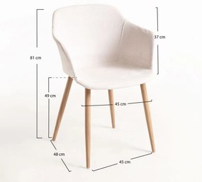 Cadeira Kivi Tecido - Branco