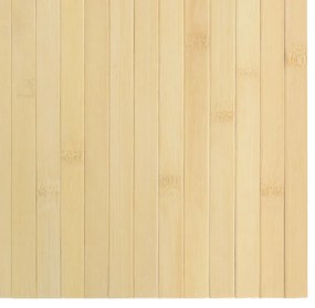 Tapete retangular 100x100 cm bambu cor natural clara
