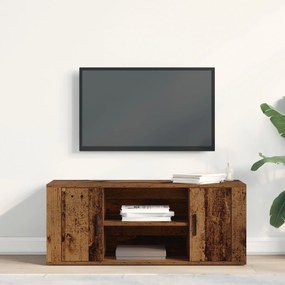 Armário para TV vidaXL Madeira Velha 100x35x40 cm Madeira Engenharia