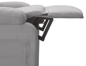 Poltrona de massagens elétrica tecido cinzento-claro