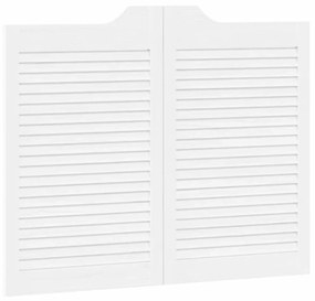 Portas de batente design de persiana 2-Par 80x100 cm branco