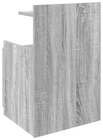 Mesa de cabeceira com 2 gavetas cinza Sonoma 40x36,5x62 cm