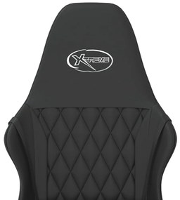 Cadeira gaming de massagens couro artificial preto