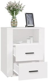Mesa de cabeceira 50x36x60 cm derivados de madeira branco