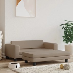 vidaXL Cama para cães com extensão 100x50x30cm couro artif. cappuccino