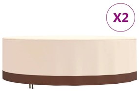 vidaXL Capas p/ mobília de jardim 2 pcs Ø 279x71 cm tecido oxford 600D