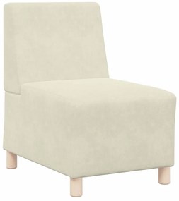 Cadeiras de Sofá 2 pcs Creme 55 x 74 x 82 cm Veludo