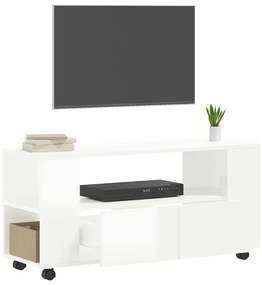 Móvel de TV 102x34,5x43 cm derivados madeira branco brilhante