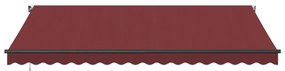 Toldo retrátil manual 450x350 cm bordô